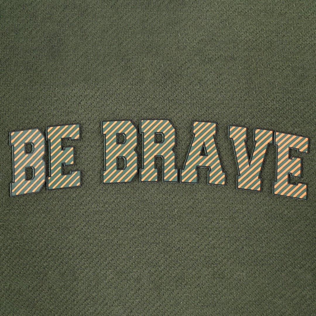 Infant Boys Jacquard Sweatshirt Be Brave- Green