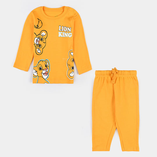 Infant Boys Cotton Interlock Knitted Suit Lion King-Citrus