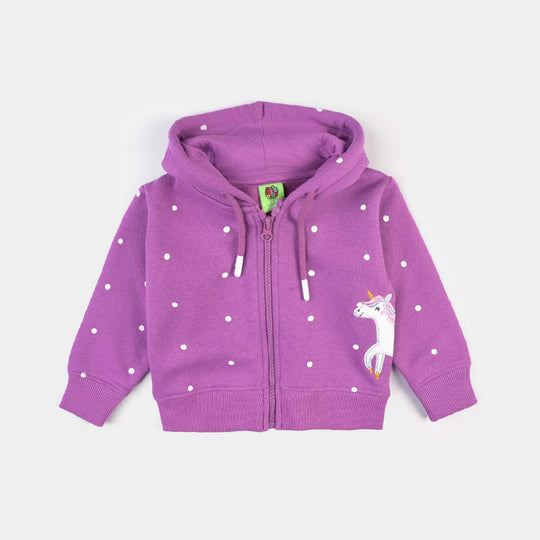 Infant Girls Fleece Knitted Jacket