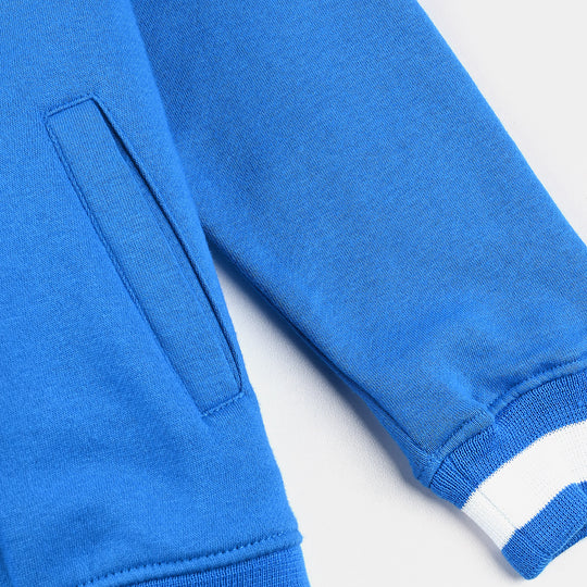 Boys Fleece Knitted Jacket-Blue