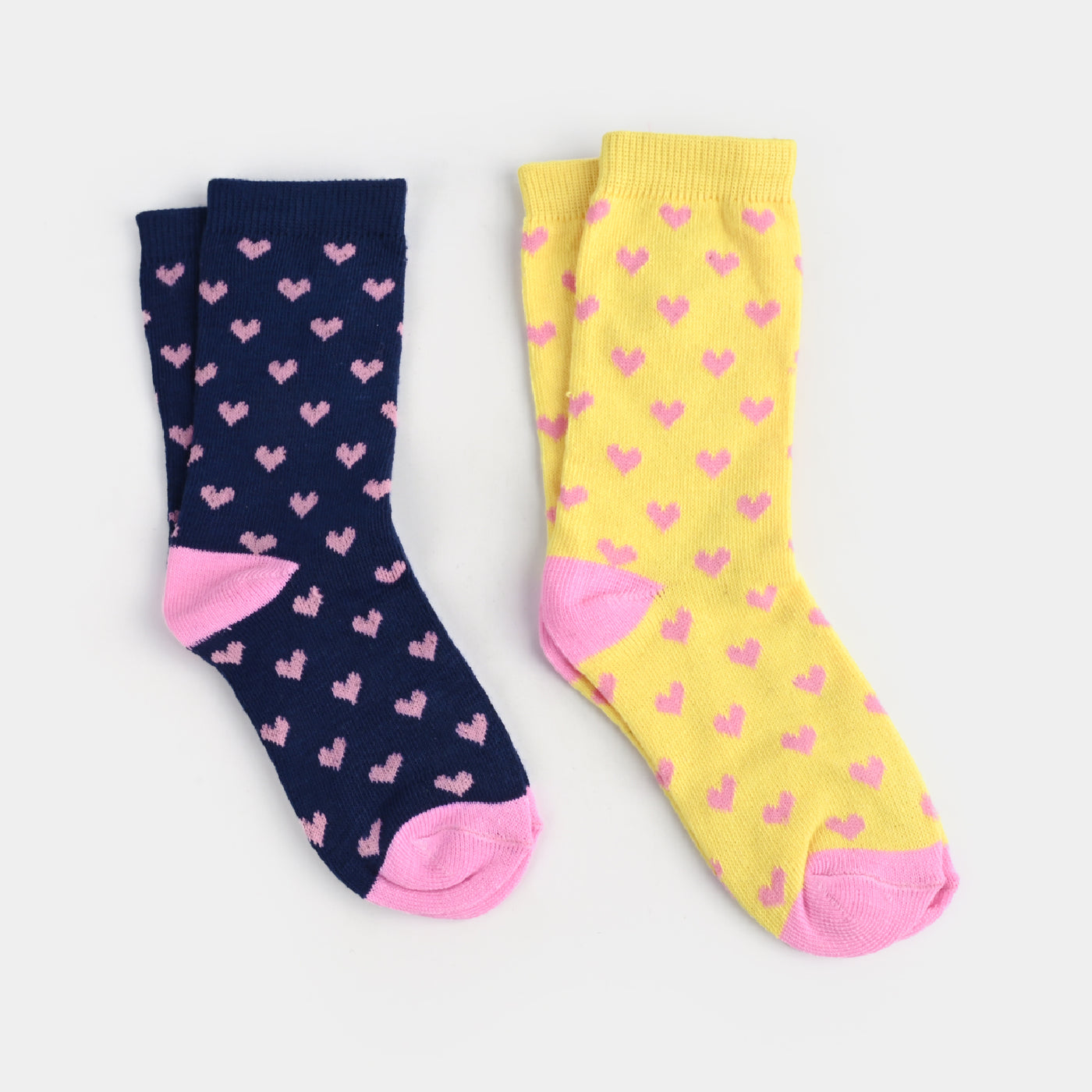 Infant Girls Pack of 2 Socks Hearts-mIX