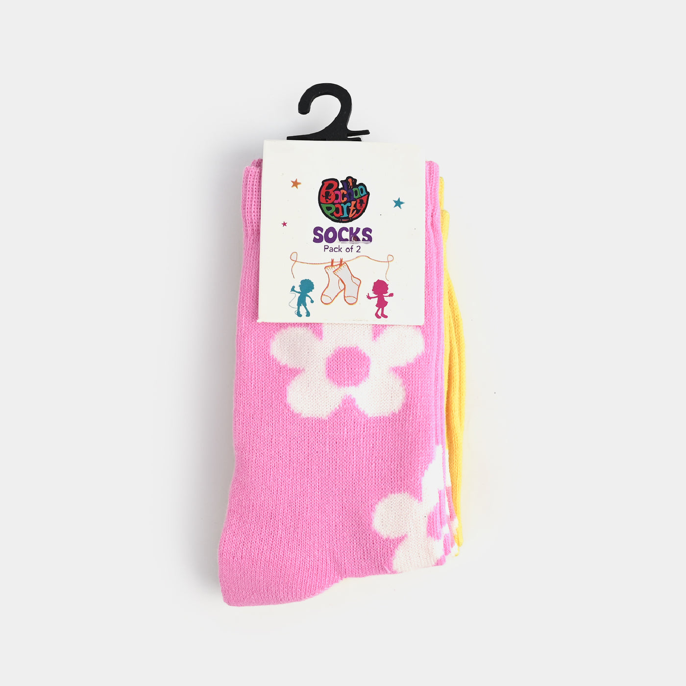 Infant Girls Pack of 2 Socks Flowers 1-mIX