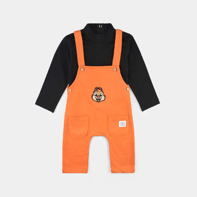 Infant Boys Poly Cotton Jersey Knitted Suit Chip N Dale-BLACK