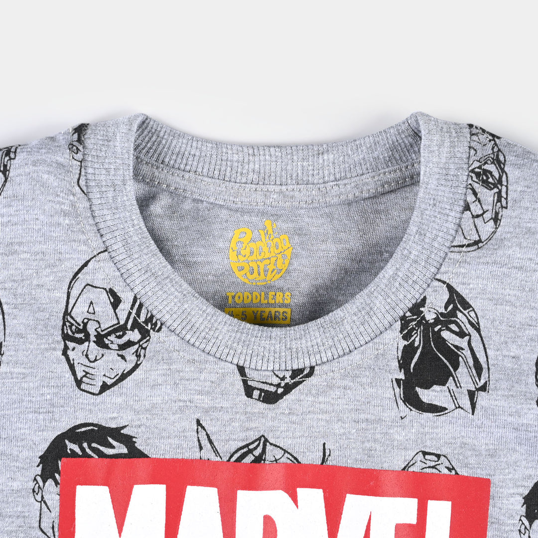 Boys Cotton Jersey NightWear Marvel-H.grey