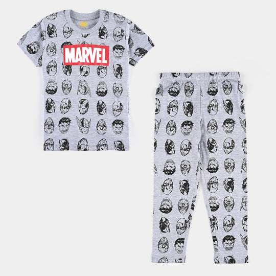 Boys Cotton Jersey NightWear Marvel-H.grey