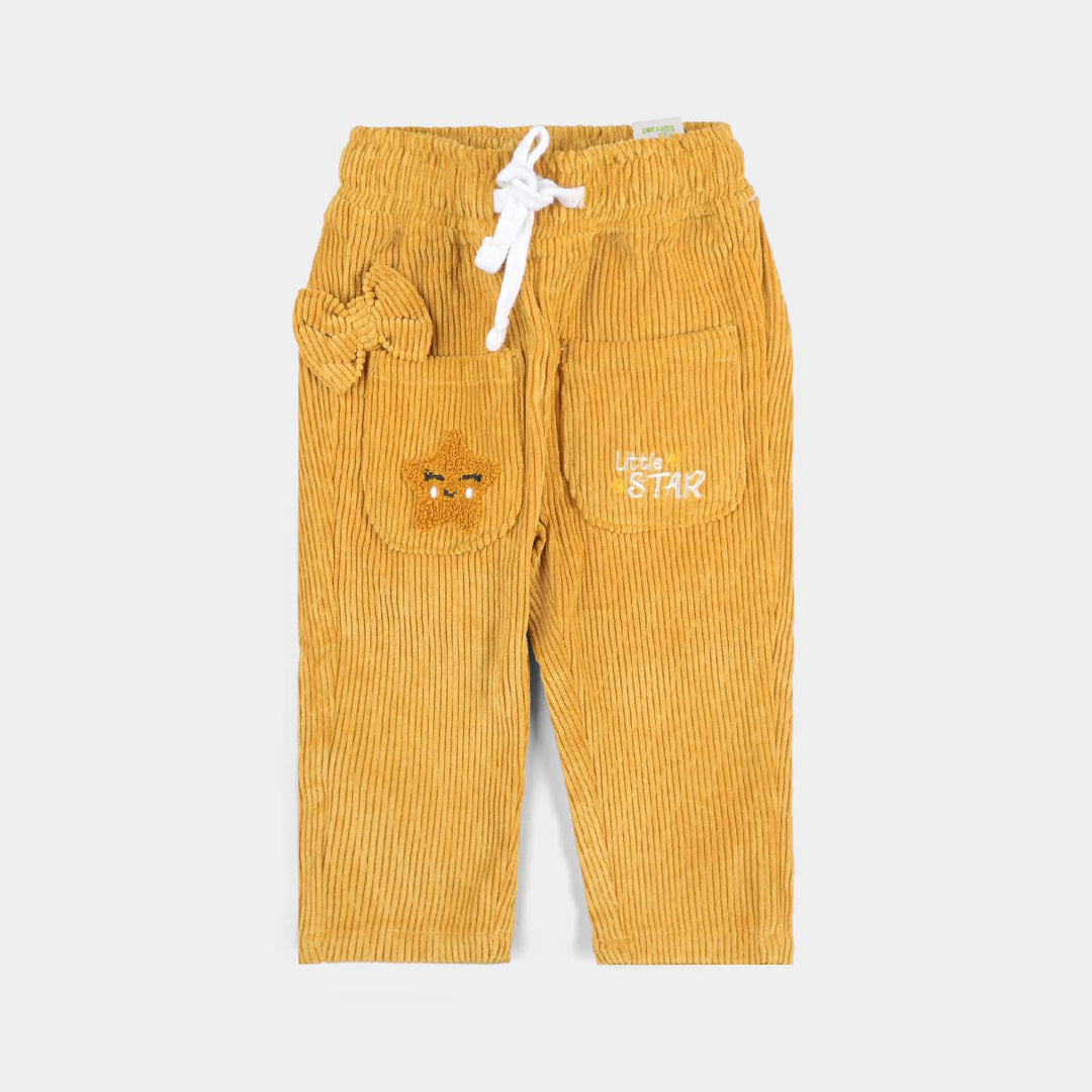 Infant Girls Corduroy Pant Star-Musturd