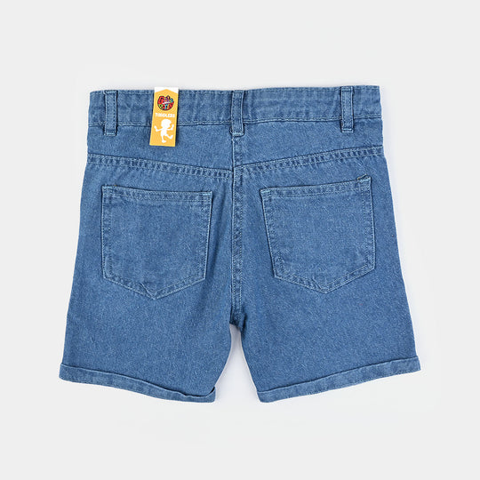 Girls Denim rigid Short-Mid Blue