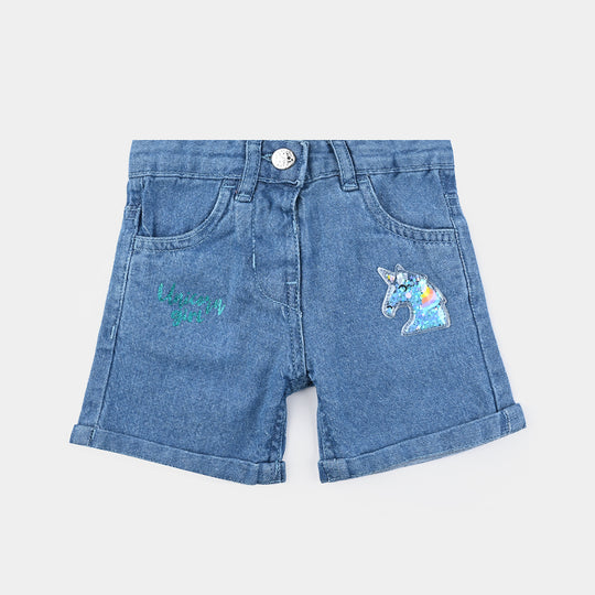 Infant Girls Denim rigid Short-Mid Blue