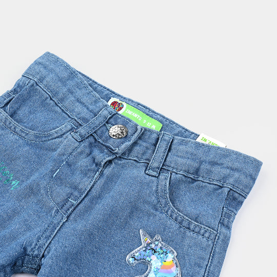 Infant Girls Denim rigid Short-Mid Blue