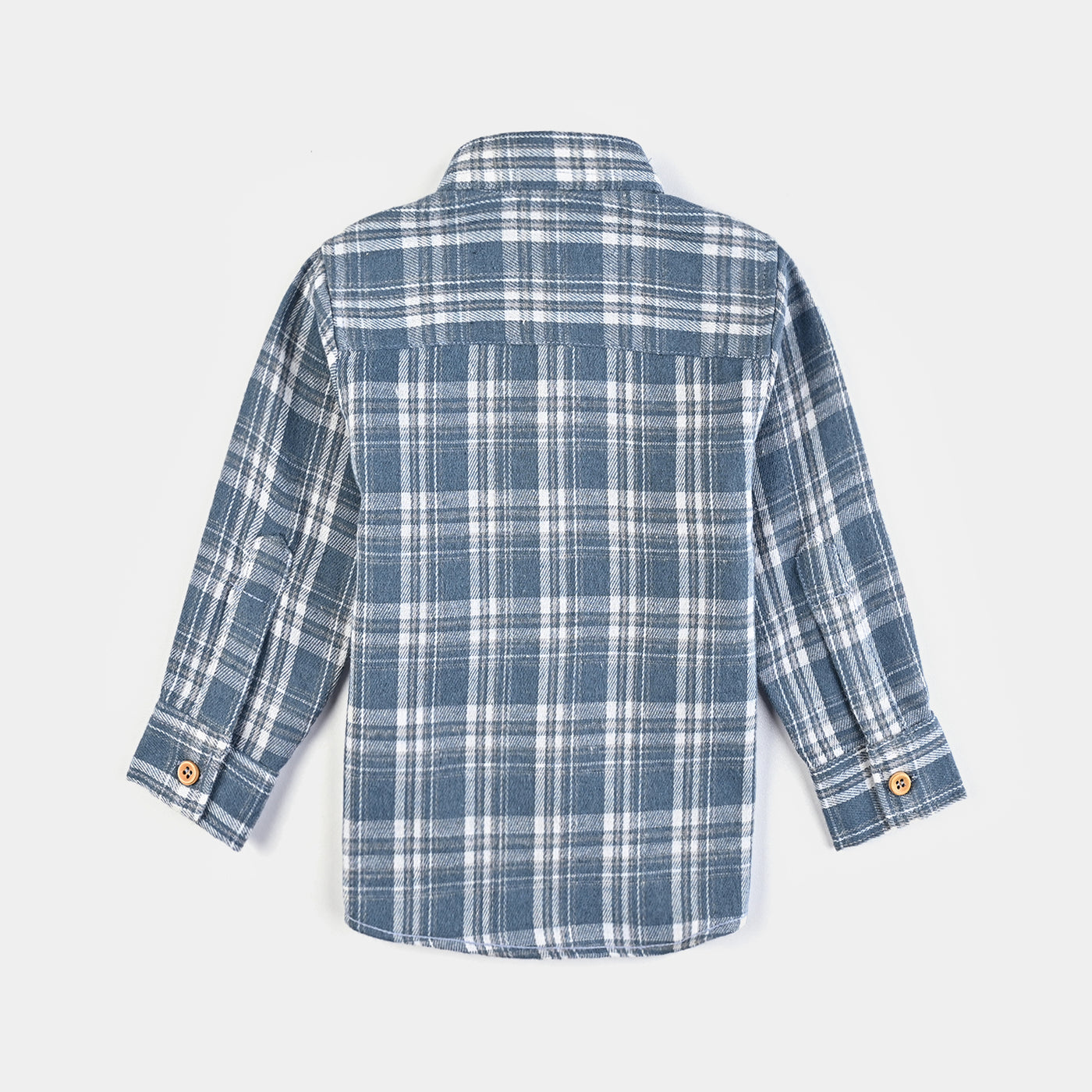 Infant Boys Flannel Basic Casual Shirt (Smiley)-GREY