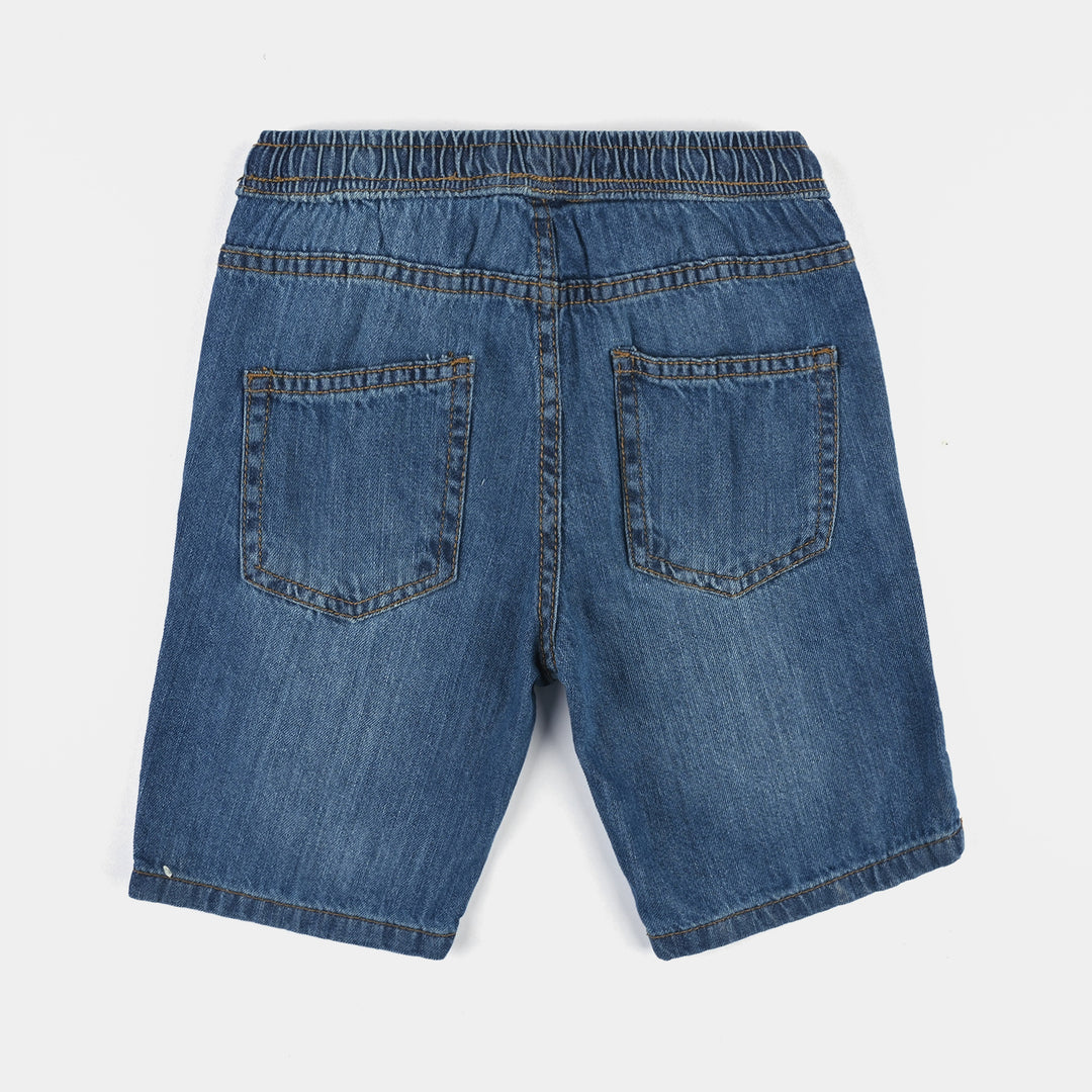 Boys Denim Short Best Vacation-Mid Blue