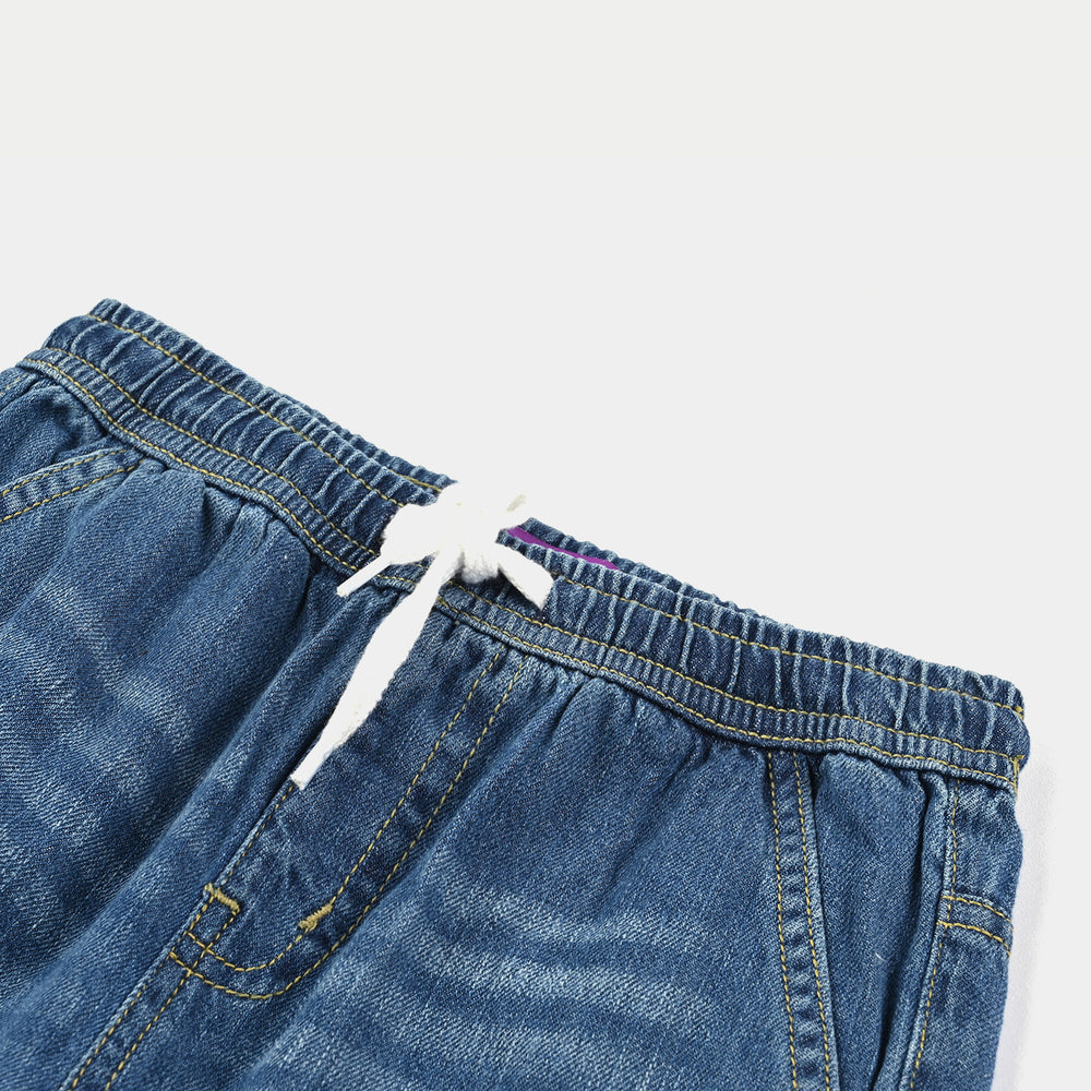 Boys Denim Short Game Over-LT.Blue