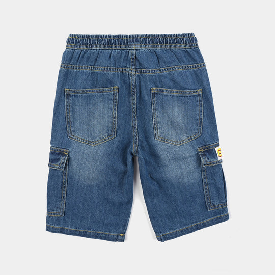 Boys Denim Short Game Over-LT.Blue