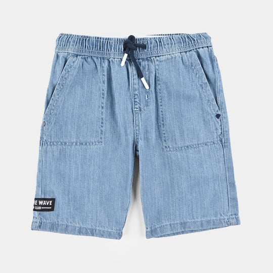 Boys Denim Short Ride The Wave-Light Blue