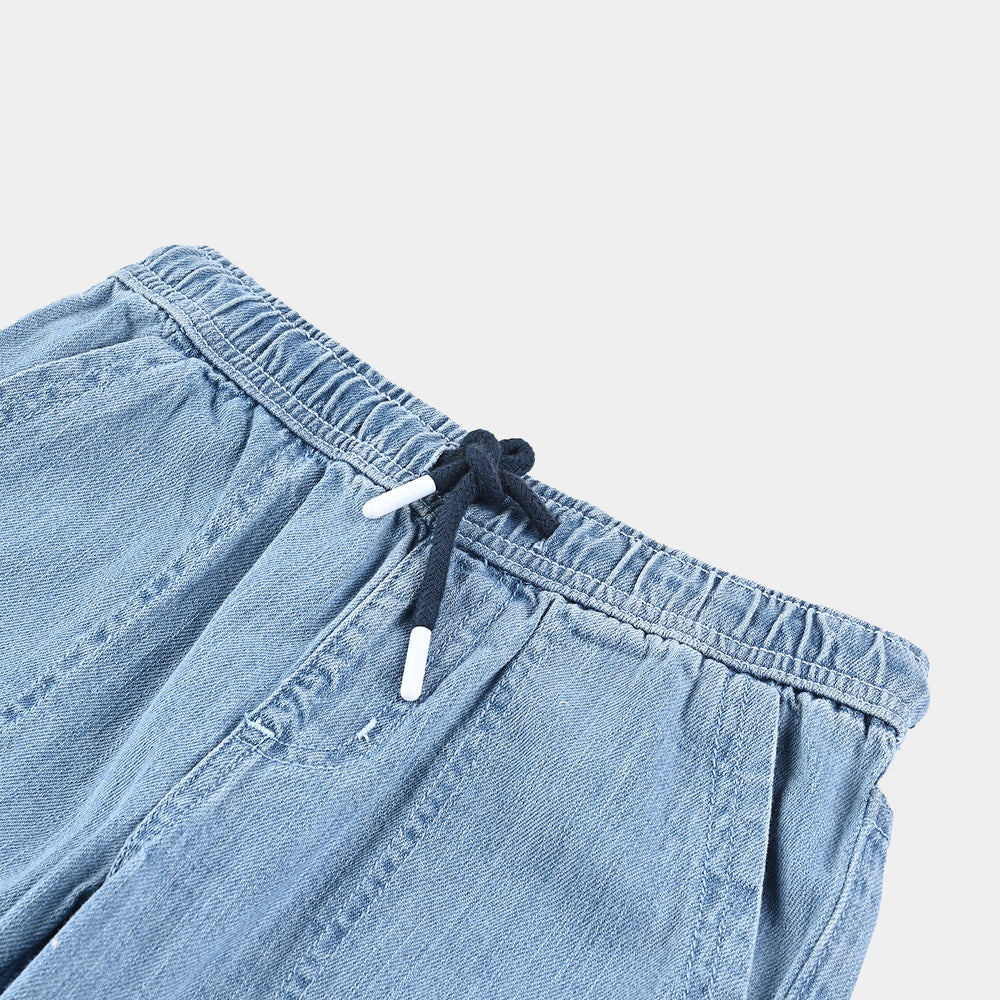 Boys Denim Short Ride The Wave-Light Blue