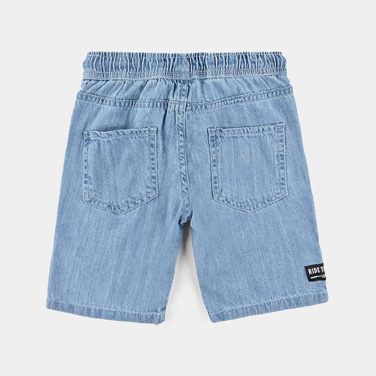 Boys Denim Short Ride The Wave-Light Blue