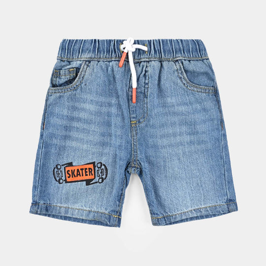 Boys Denim Short Skater-Light Blue