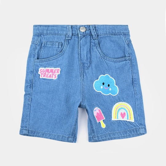 Girls Denim rigid Short Threats-LT.Blue