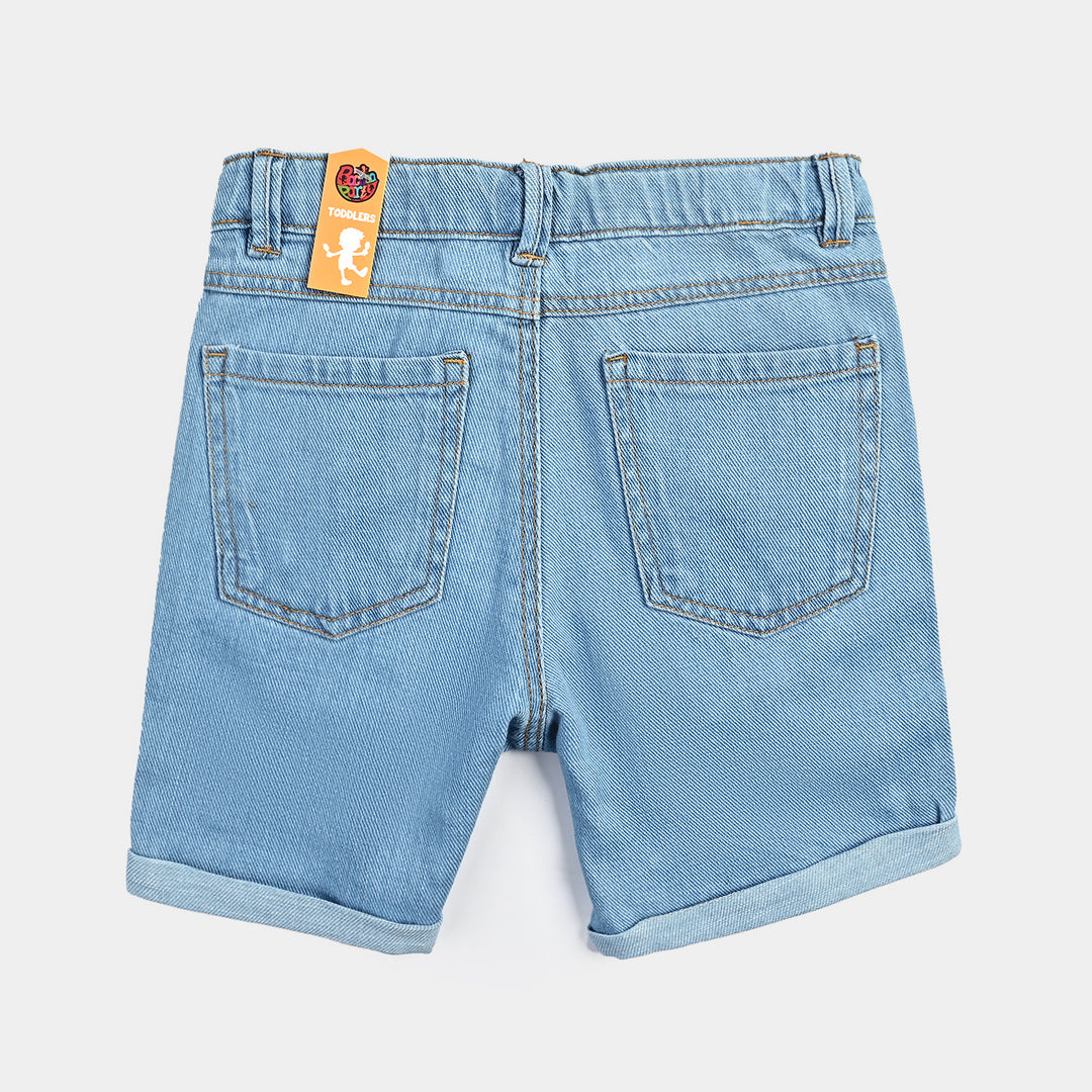 Girls Denim rigid Short Pearls-LT.Blue