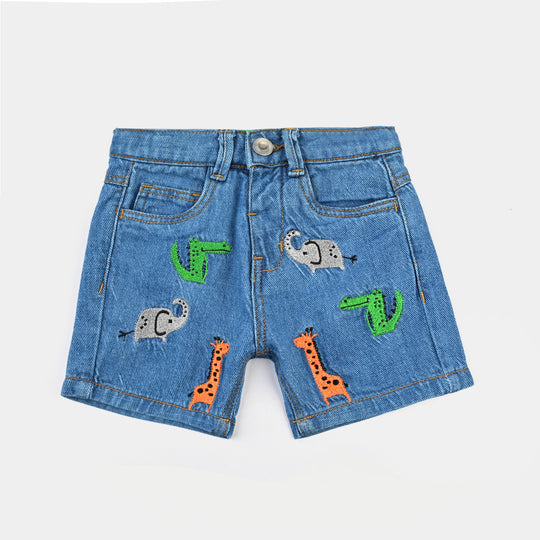 Infant Boys Denim rigid Short Jungle-LT.Blue