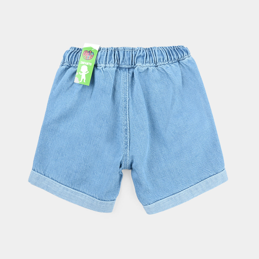 Infant Boys Denim rigid Denim Short-Ice Blue