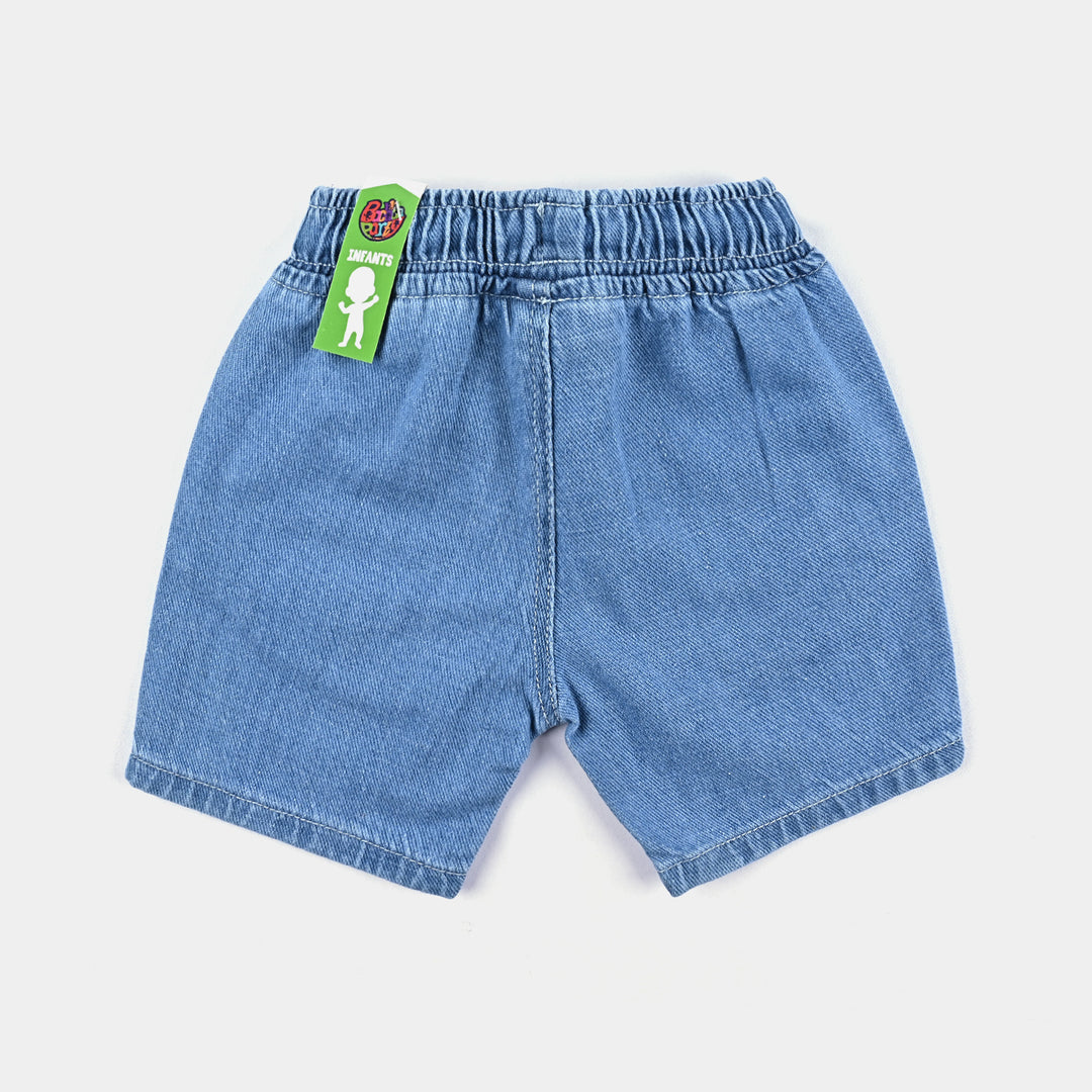 Infant Boys Denim rigid Denim Short- LT.Blue