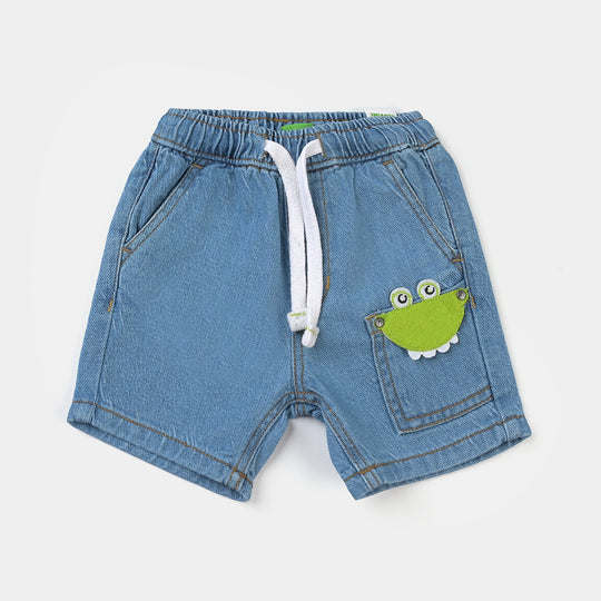 Infant Boys Denim rigid Short Frog-LT.Blue