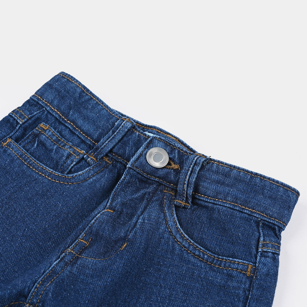 Infant Boys Denim Short Smile Every-Mid Blue