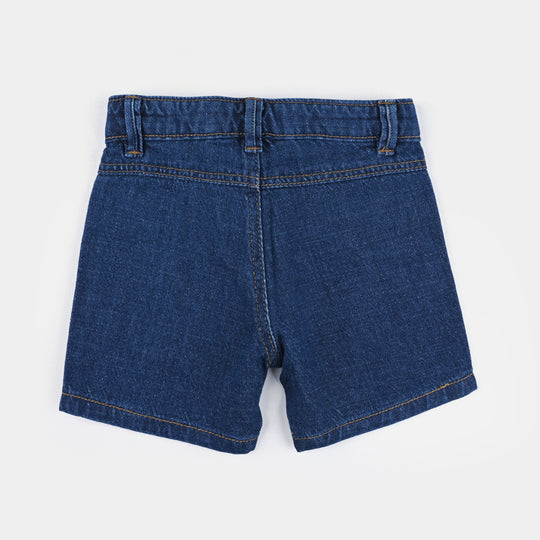 Infant Boys Denim Short Smile Every-Mid Blue