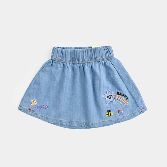 Infant Girls Denim rigid Skirt Soo Cute-LT.Blue