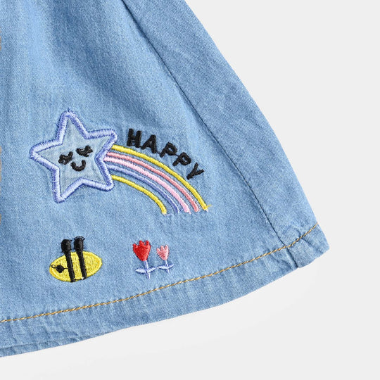 Infant Girls Denim rigid Skirt Soo Cute-LT.Blue