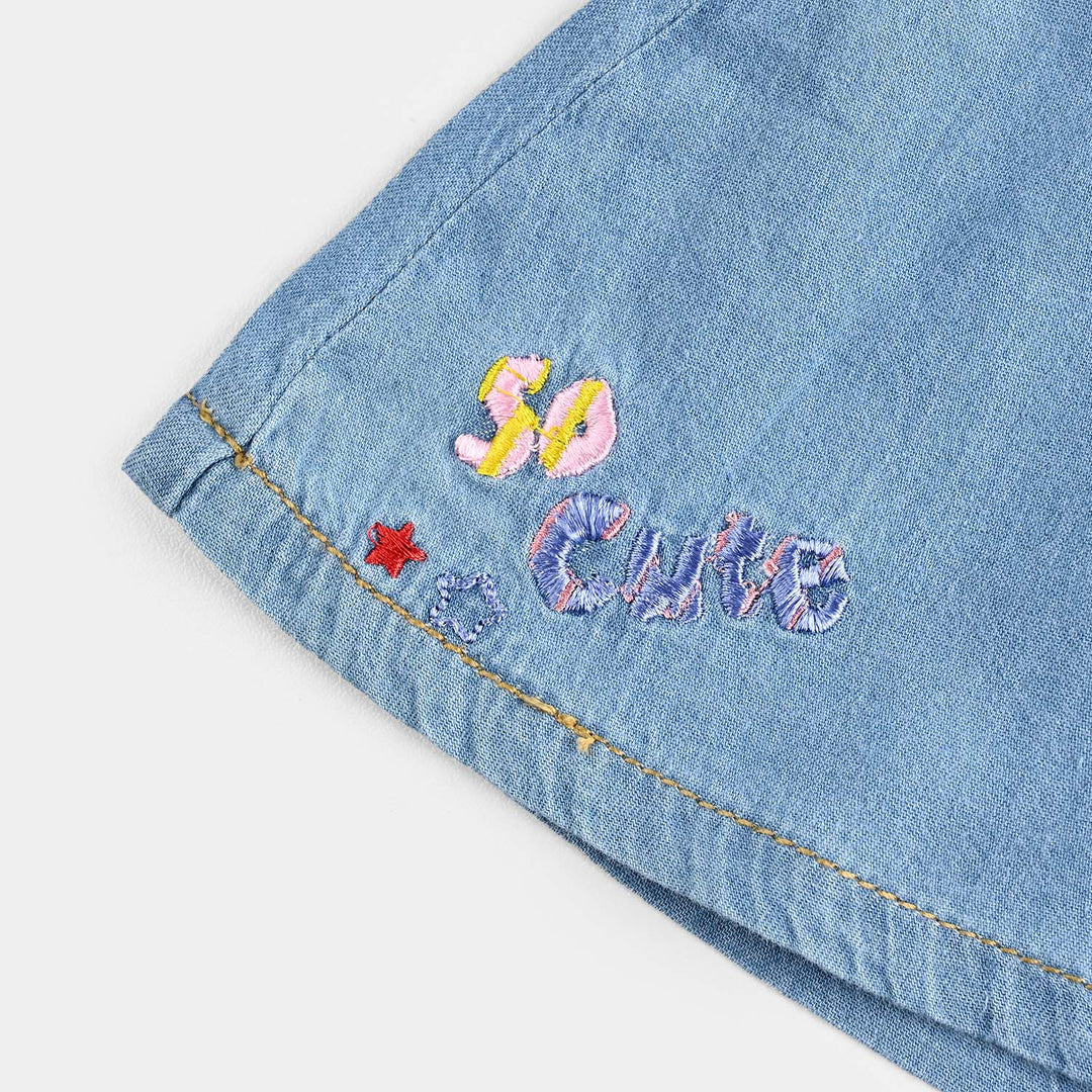 Infant Girls Denim rigid Skirt Soo Cute-LT.Blue