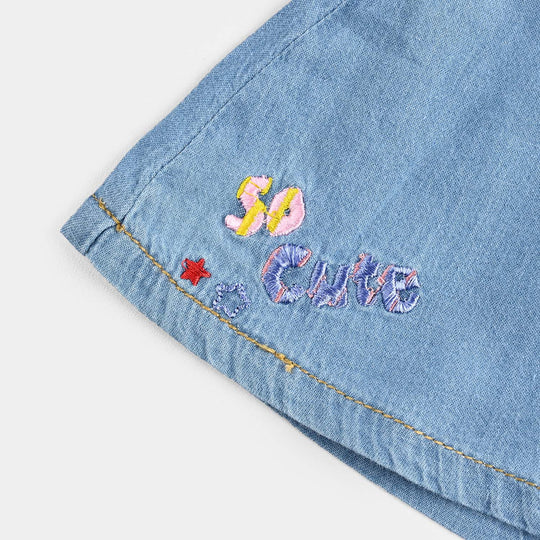Infant Girls Denim rigid Skirt Soo Cute-LT.Blue