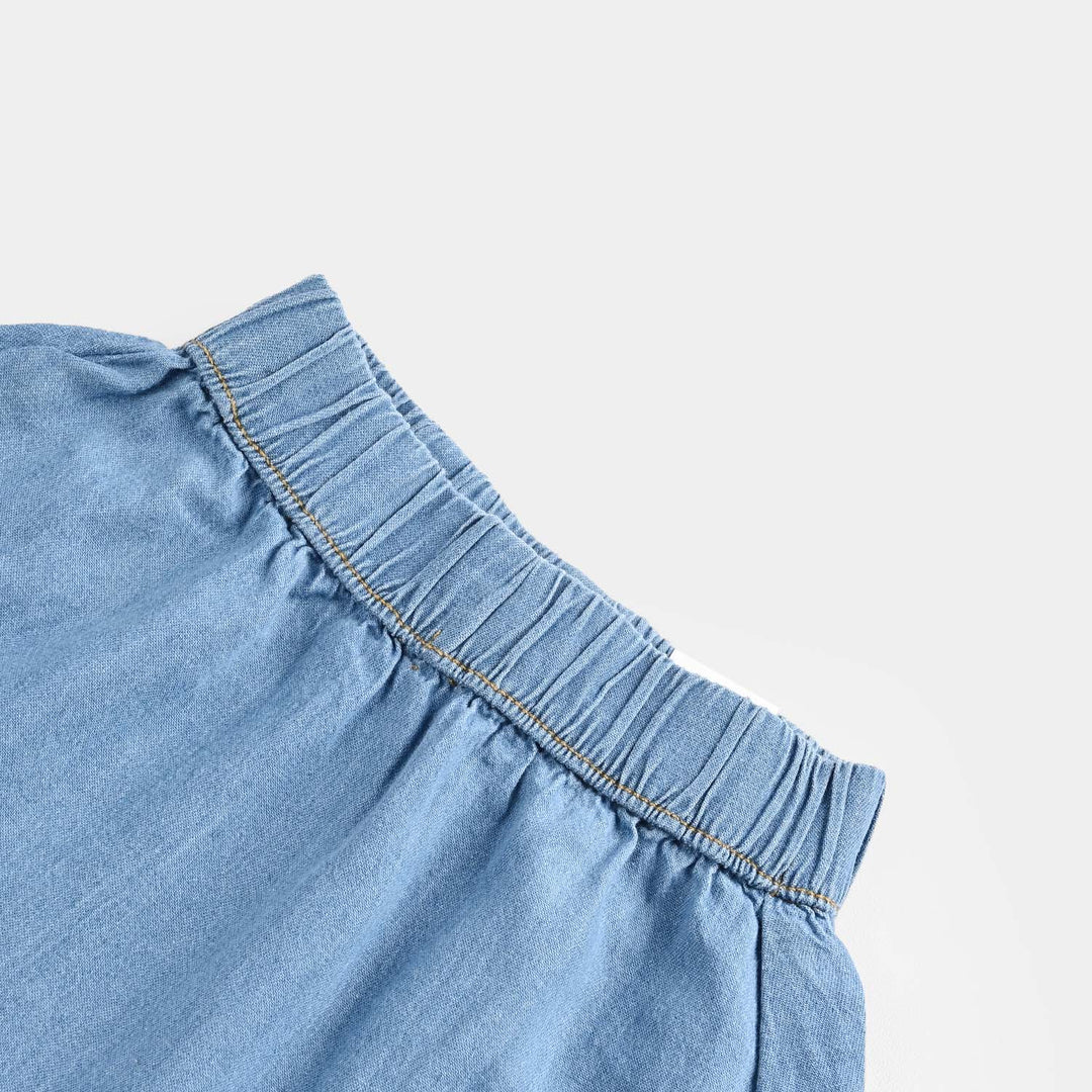 Infant Girls Denim rigid Skirt Soo Cute-LT.Blue