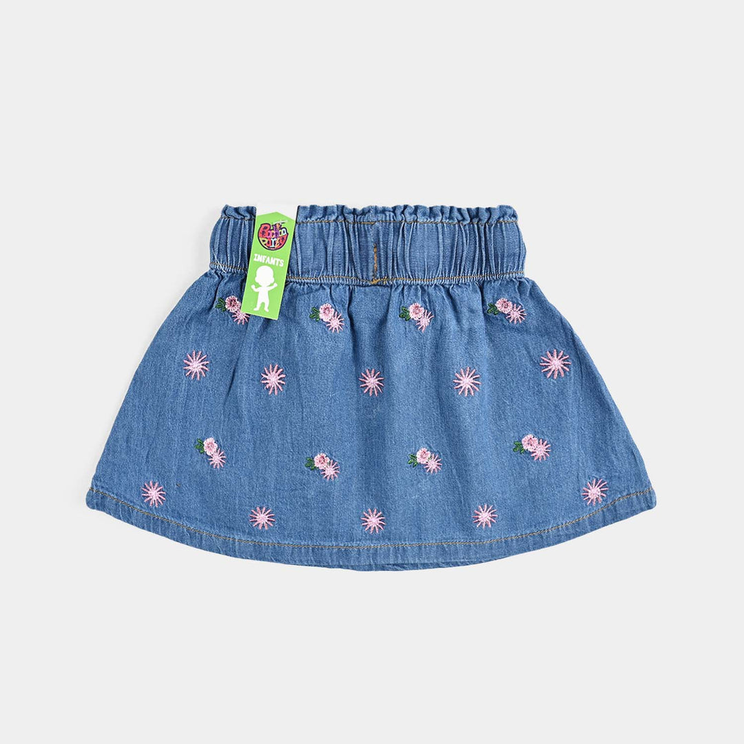 Infant Girls Denim rigid Skirt Summer Fruits-LT.Blue