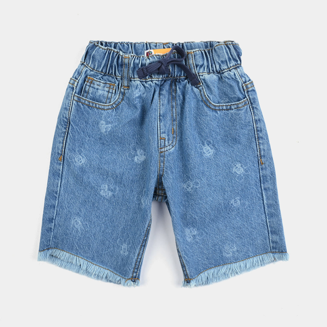 Boys Denim Short Character- Mid Blue