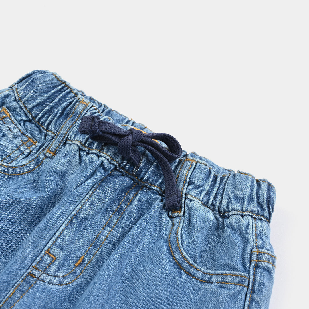 Boys Denim Short Character- Mid Blue