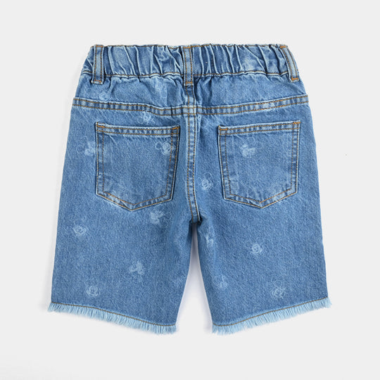 Boys Denim Short Character- Mid Blue