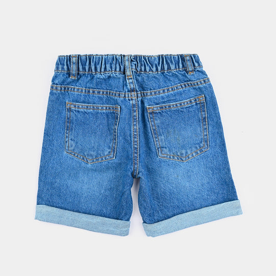 Boys Denim Short Character- LT.Blue