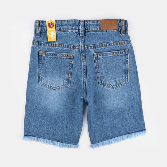 Girls Denim Short-Light Blue