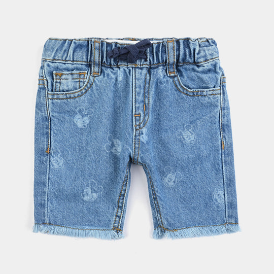 Infant Boys Denim Short Character-Mid Blue