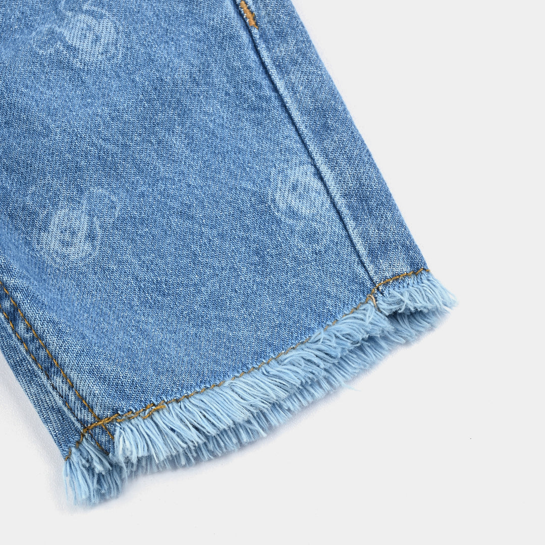Infant Boys Denim Short Character-Mid Blue
