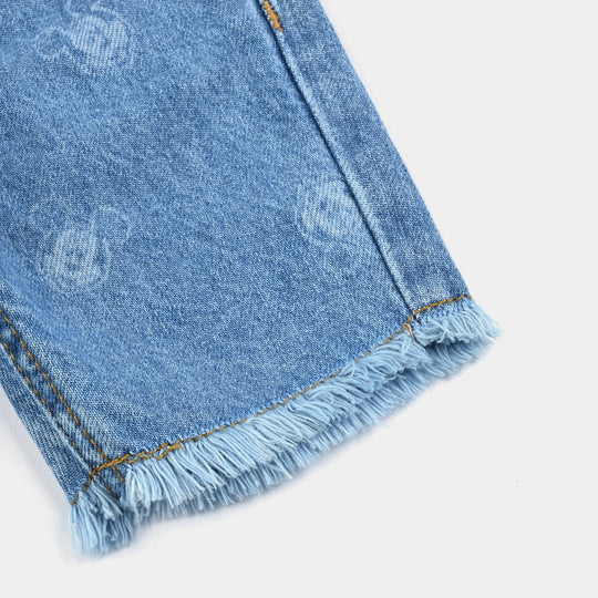 Infant Boys Denim Short Character-Mid Blue