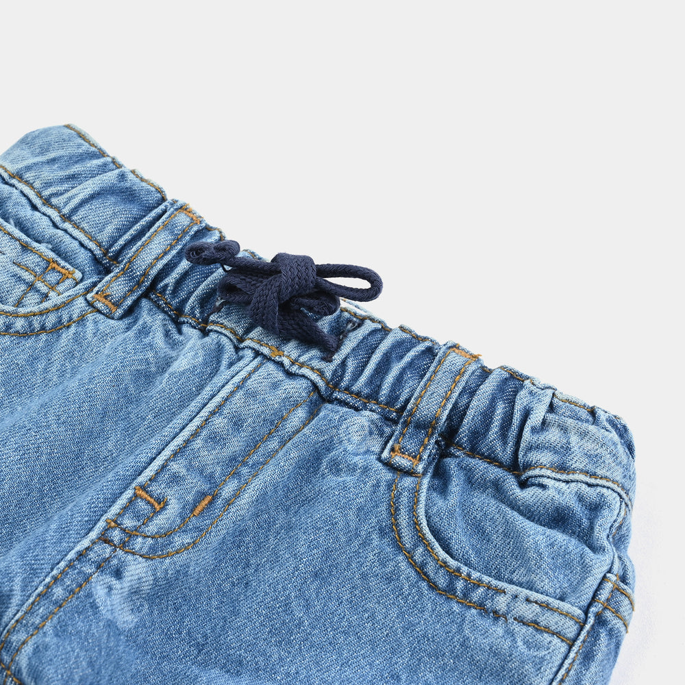 Infant Boys Denim Short Character-Mid Blue