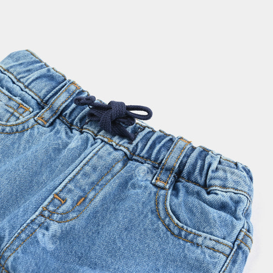 Infant Boys Denim Short Character-Mid Blue
