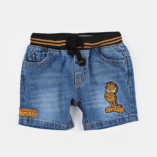 Infant Boys Denim Short Character-Mid Blue