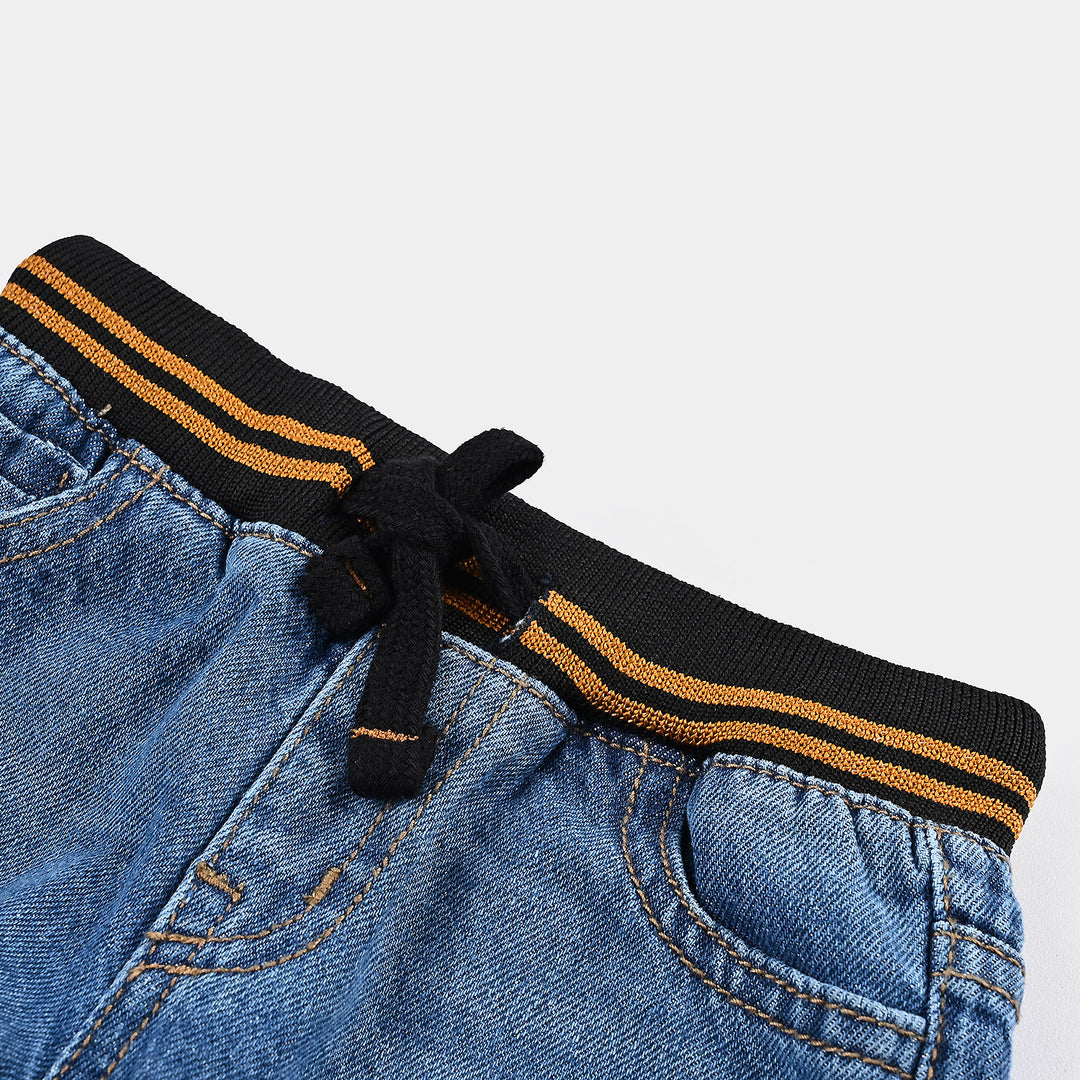 Infant Boys Denim Short Character-Mid Blue