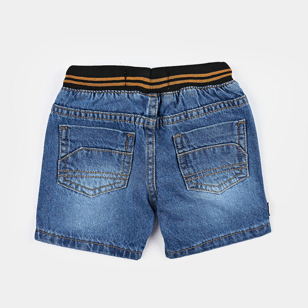 Infant Boys Denim Short Character-Mid Blue