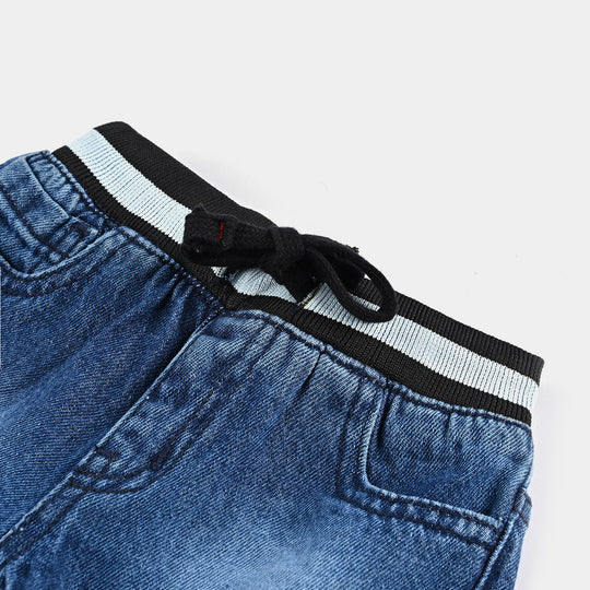 Infant Boys Denim Short Monster-DARK BLUE