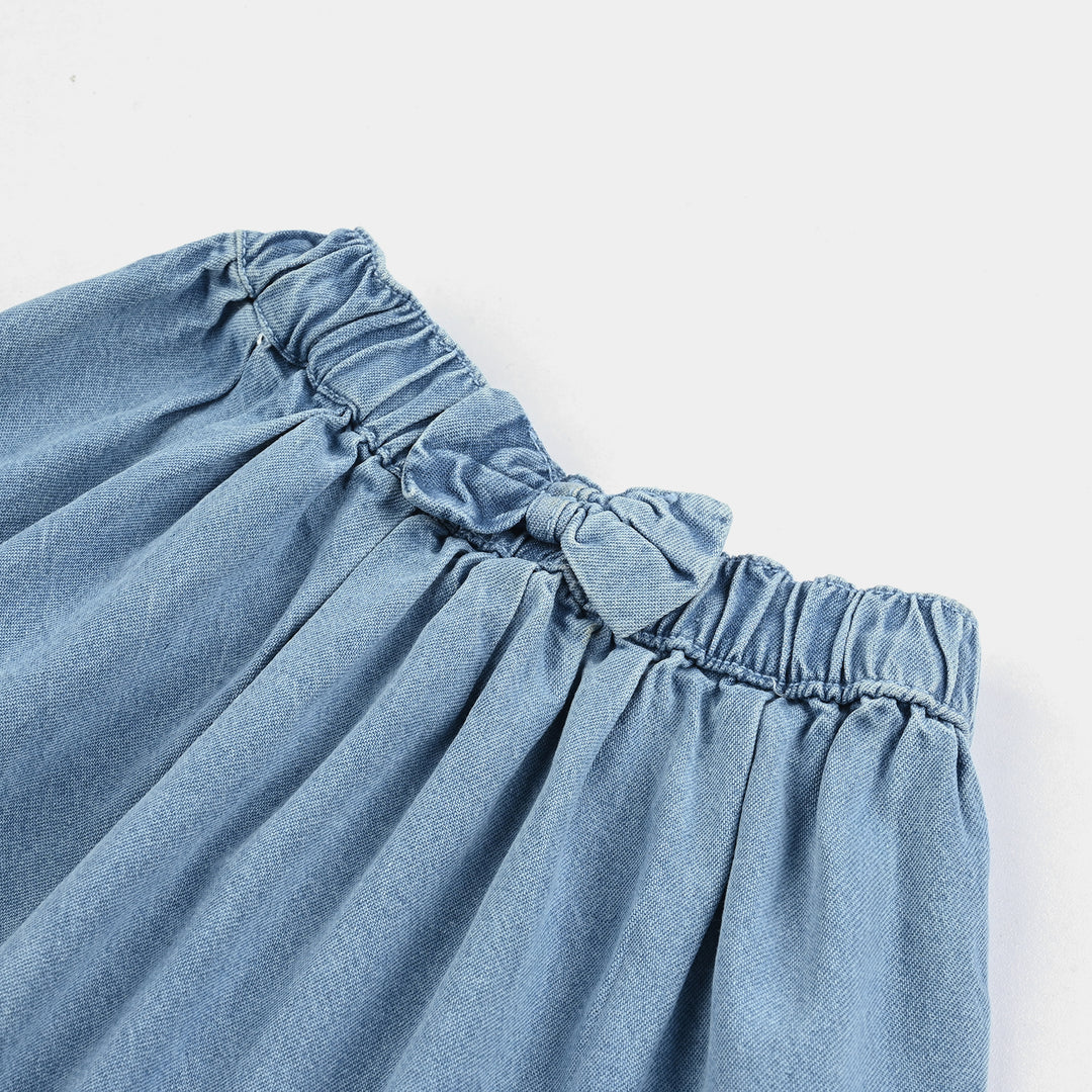 Girls Denim Skirt Required-LIGHT BLUE